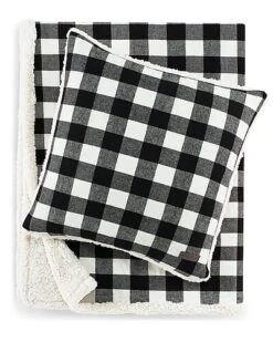 Eddie Bauer Cabin Plaid 100% Cotton Twill Throw & Pillow Set Home