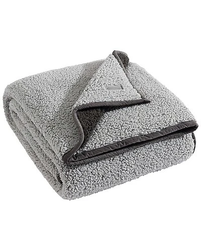 Eddie Bauer Solid Bi Colored Sherpa Reversible Throw Blanket Home - Image 2