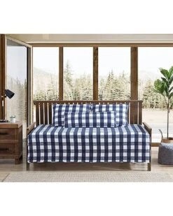 Eddie Bauer Lakehouse Plaid 100% Cotton Quilted Daybed Cover Set Home