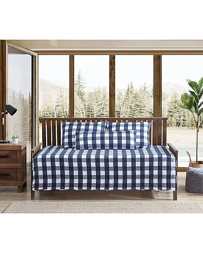 Eddie Bauer Lakehouse Plaid 100% Cotton Quilted Daybed Cover Set Home