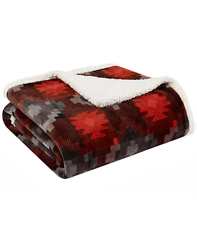 Eddie Bauer Copper Creek Red Ultra Soft Plush Sherpa Throw Home - Image 2