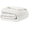 Eddie Bauer Fillmore Solid Ultra Soft Plush Sherpa Throw Home