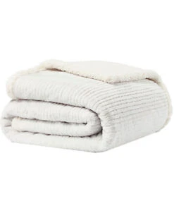 Eddie Bauer Fillmore Solid Ultra Soft Plush Sherpa Throw Home