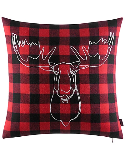 Eddie Bauer Moose Head Red Throw Pillow Home