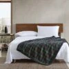 Eddie Bauer Nautica Mountain Pine Tartan Green Throw Home
