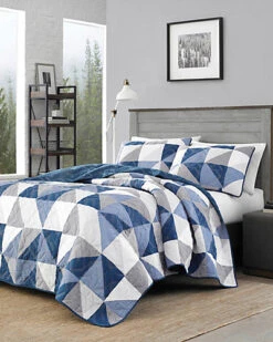 Eddie Bauer North Cove Navy Quilt Set Home