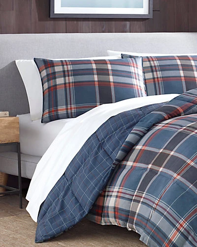 Eddie Bauer Shasta Lake Navy Micro Suede Comforter Set Home - Image 2