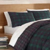 Eddie Bauer Woodland Tartan Green Duvet Cover Set Home