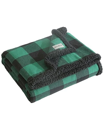 Eddie Bauer Cabin Plaid 100% Cotton Flannel-Reversible Throw Blanket Home - Image 2