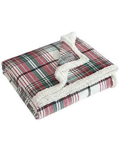 Eddie Bauer Montlake Plaid 100% Cotton Flannel-Reversible Throw Blanket Home - Image 2
