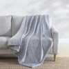 Eddie Bauer Ultra Lux Plush Solid Plush Reversible Throw Blanket Home