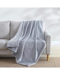 Eddie Bauer Ultra Lux Plush Solid Plush Reversible Throw Blanket Home