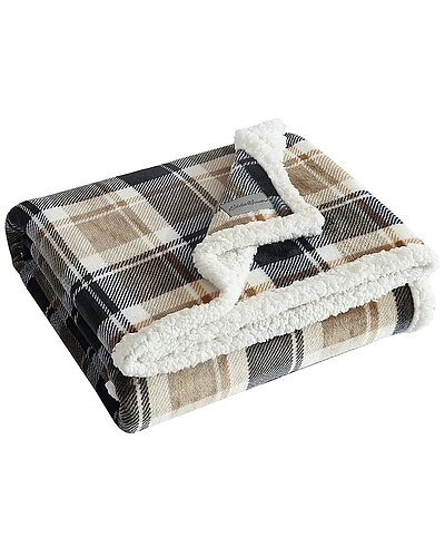 Eddie Bauer Rugged Plaid Ultra Soft Plush Fleece-Reversible Throw Blanket Home - Image 2