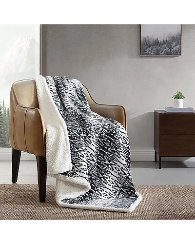 Eddie Bauer San Juan Ultra Soft Plush Fleece-Reversible Throw Blanket Home