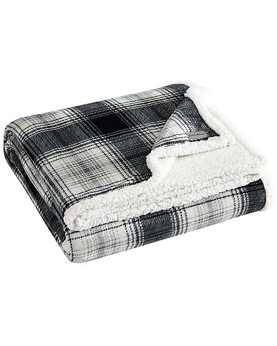 Eddie Bauer Vail Plaid Ultra Soft Plush Fleece-Blanket Home