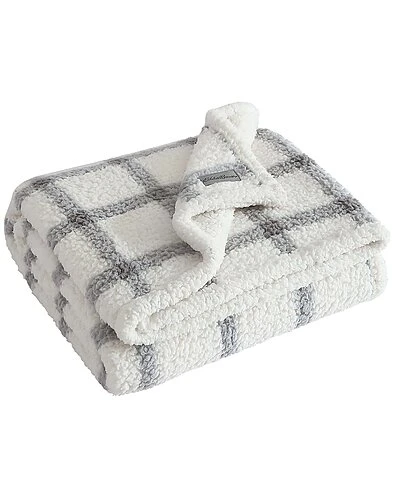 Eddie Bauer Nkhouse Plaid Sherpa-Reversible Throw Blanket Home - Image 2