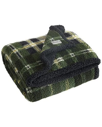 Eddie Bauer Trailhead Plaid Sherpa-Reversible Throw Blanket Home - Image 2