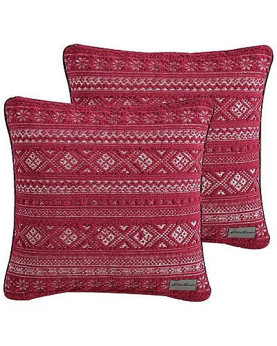 Eddie Bauer Classic Fair Isle Sherpa Pillow Cover Set Home