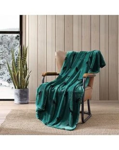 Eddie Bauer Y The Dog Ultra Soft Plush Fleece Reversible Throw Blanket Home