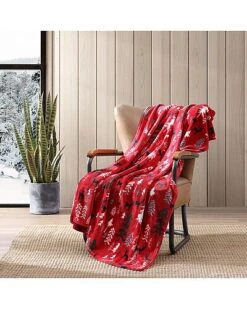 Eddie Bauer Deer Woods Ultra Soft Plush Fleece Reversible Throw Blanket Home