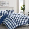 Eddie Bauer Lakehouse Plaid Blue Duvet Cover Set Home