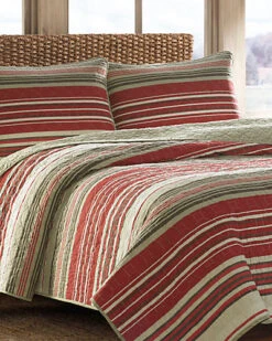 Eddie Bauer Yakima Valley Stripe Reversible Quilt Set Home
