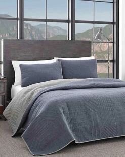 Eddie Bauer Hidden Lake Chambray Quilt Set Home
