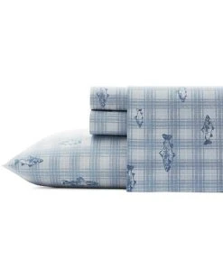 Eddie Bauer Methow Plaid Percale Sheet Set Home