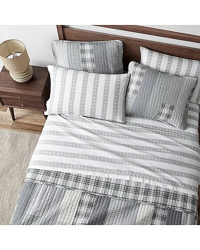 Eddie Bauer Snowflake Fair Isle 100% Cotton Flannel Sheet Set Home - Image 2