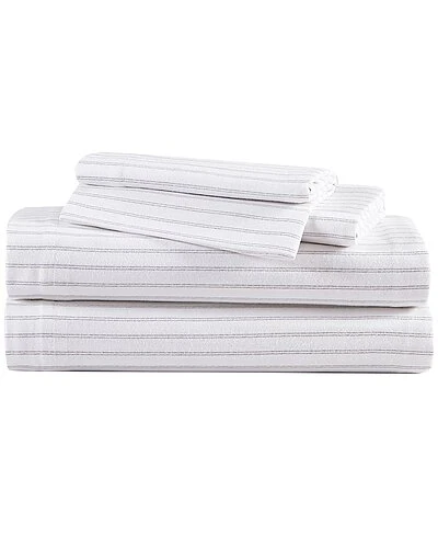 Eddie Bauer Trail Stripe 100% Cotton Flannel Sheet Set Home - Image 2