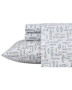 Eddie Bauer Albright Hill 100% Cotton Percale Sheet Set Home