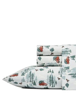 Eddie Bauer Tree Farm Flannel Sheet Set Home
