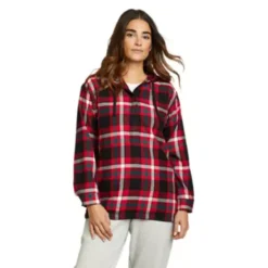 Eddie Bauer Women's Fremont Flannel Pullover Hoodie