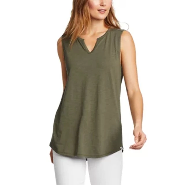 Eddie Bauer Women's Gate Check Sleeveless Split-Neck Tunic - Image 5