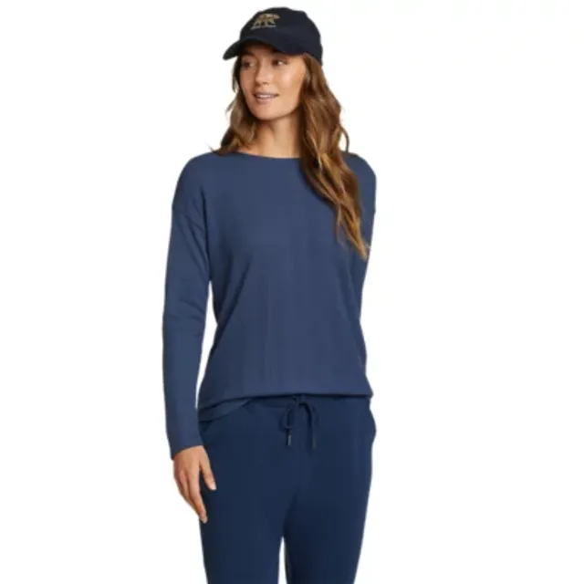 Eddie Bauer Women's Mountain Town Long-Sleeve Textured T-Shirt