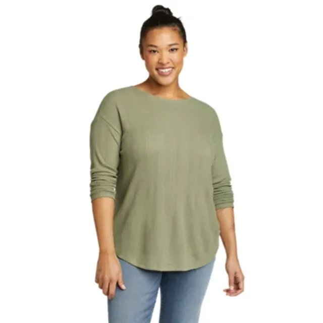 Eddie Bauer Women's Mountain Town Long-Sleeve Textured T-Shirt - Image 3