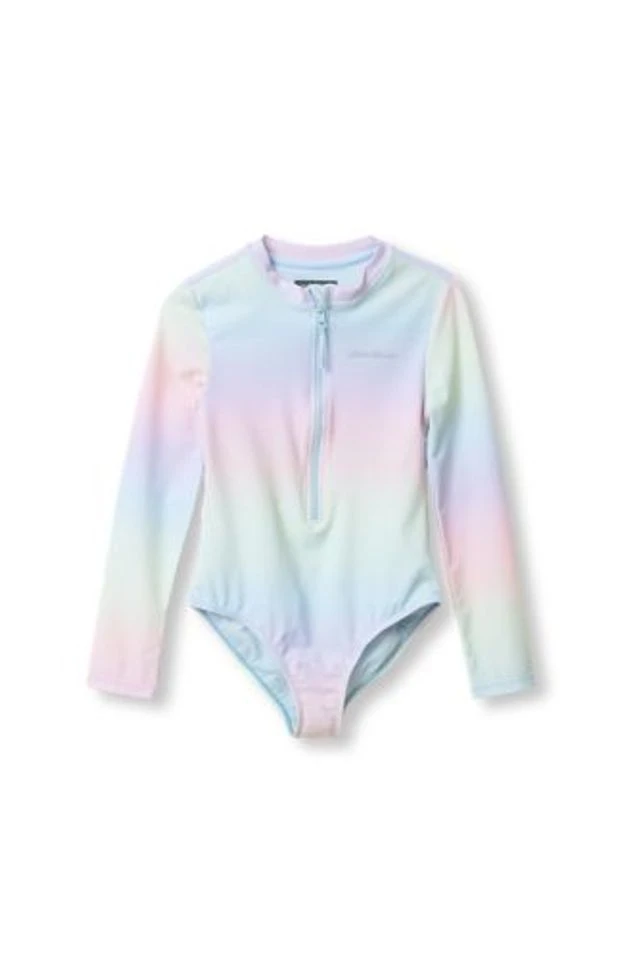 Eddie Bauer Girls' Sea Spray Long-Sleeve One Piece Swimsuit - Image 2