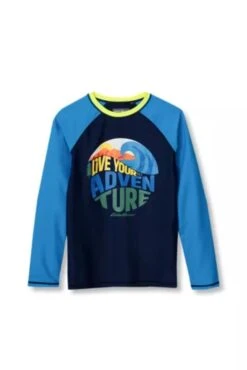 Eddie Bauer Boys' Sea Spray Long-Sleeve Rashguard T-Shirt
