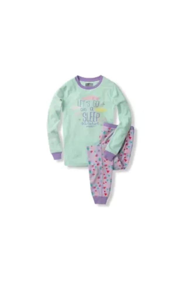 Eddie Bauer Toddler Girls' Fleece And Waffle Knit Sleep Set