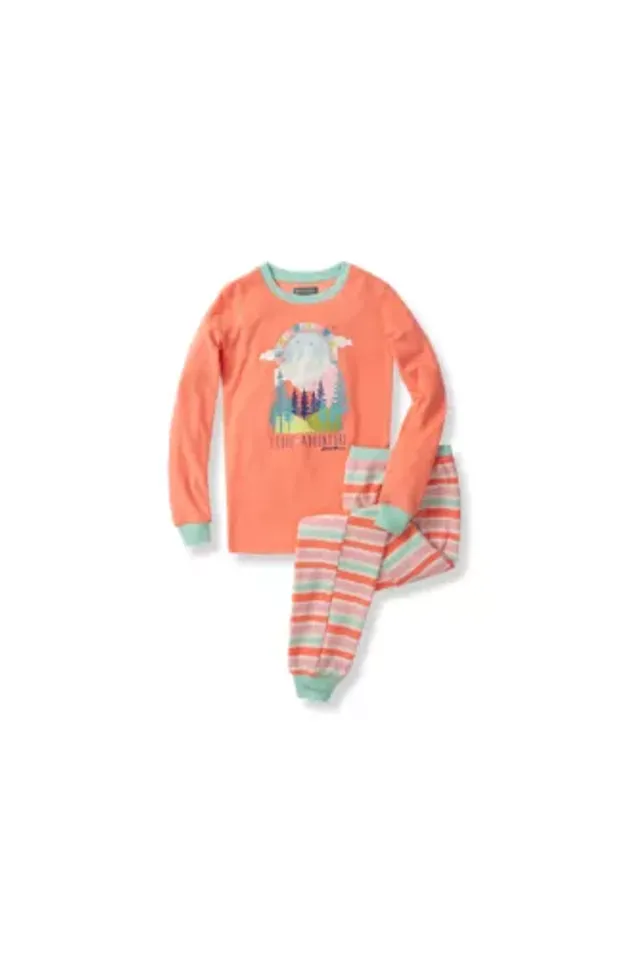 Eddie Bauer Toddler Girls' Fleece And Waffle Knit Sleep Set - Image 2