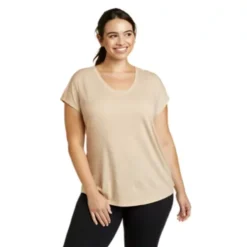 Eddie Bauer Women's Gate Check Twist-Back T-Shirt