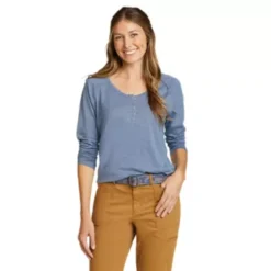 Eddie Bauer Women's Gate Check Long-Sleeve T-Shirt