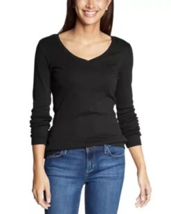 Eddie Bauer Women's Stine's Long-Sleeve V-Neck T-Shirt