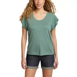 Eddie Bauer Women's Concourse Flutter-Sleeve T-Shirt