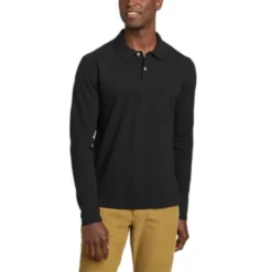 Eddie Bauer Men's Field Pro Long-Sleeve Polo
