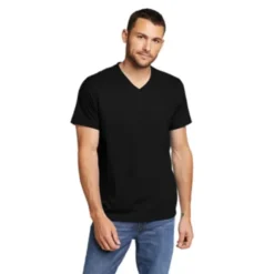 Eddie Bauer Men's Legend Wash Classic Short-Sleeve 100% Cotton V-Neck T-Shirt